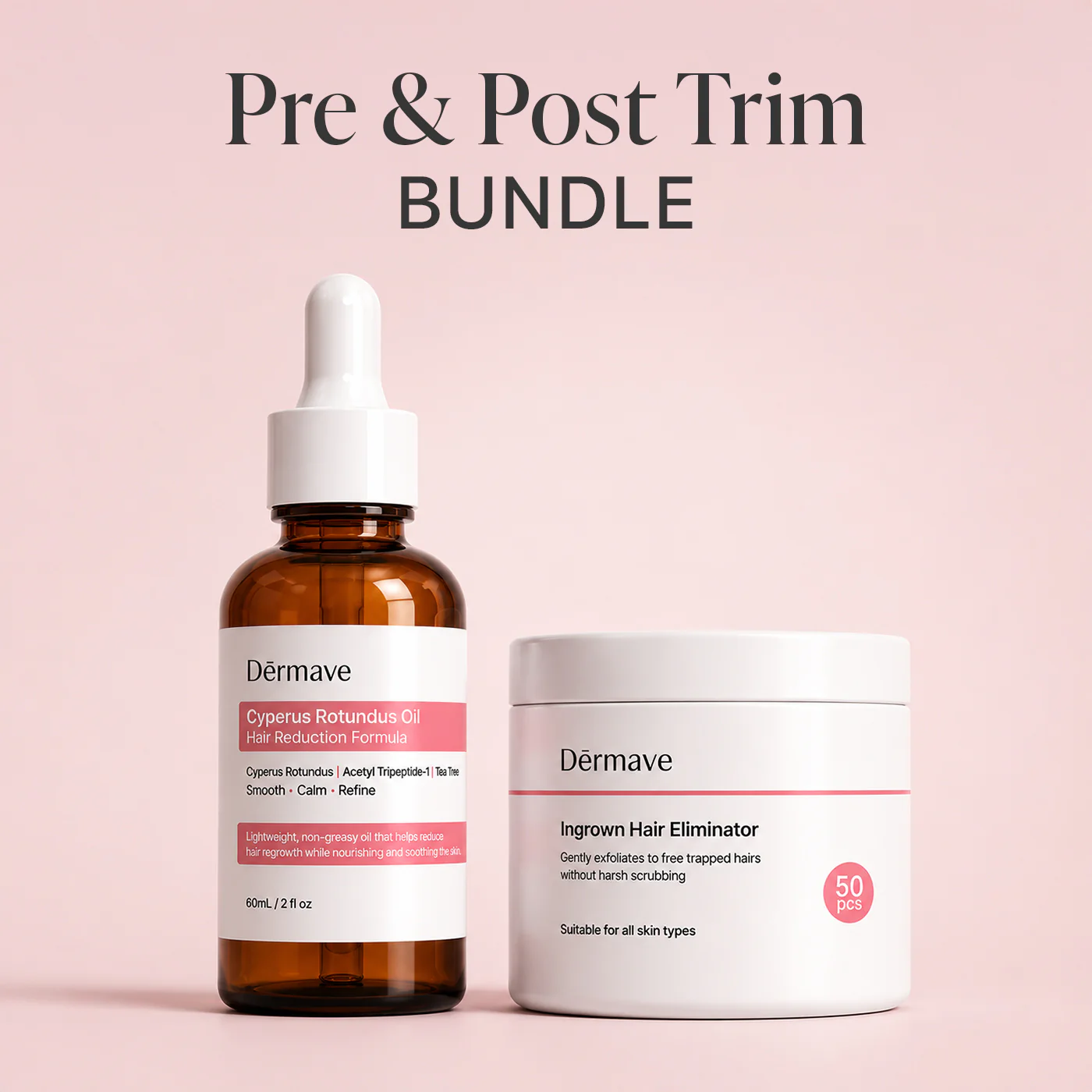 Pre & Post Trim Bundle (Cyperus Rotundus Oil + Ingrown Eliminator Pads)